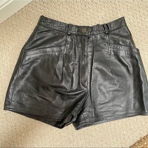 Vintage leather shorts